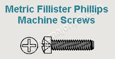 Metric Fillister Phillips Machine Screws