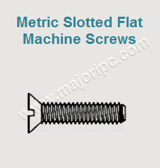 Metric Slotted Flat Machine Screws