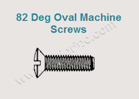82 Degree Oval Machine Screws